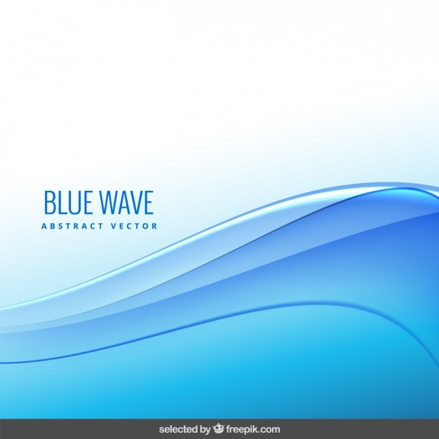 無料ベクター 青い波との抽象的な背景