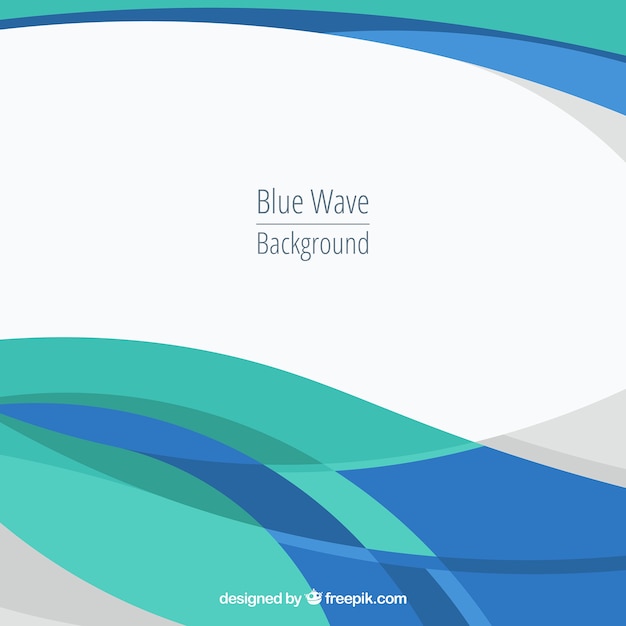 Abstract background with blue waves