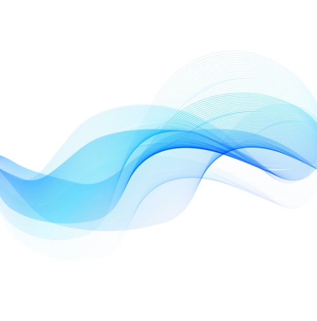 Abstract background with blue wavy shapes