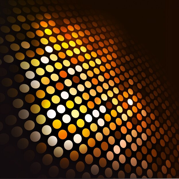 Абстрактный фон из кругов в перспективе в оттенках желтого и оранжевого цвета