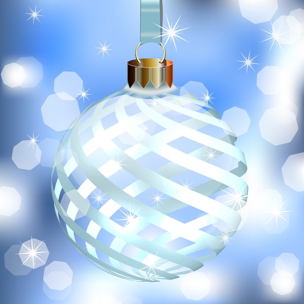 Free vector abstract background with christmas tree ball.