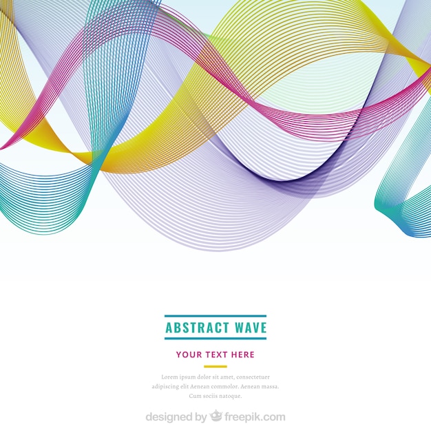 Abstract background with colored wavy shapes