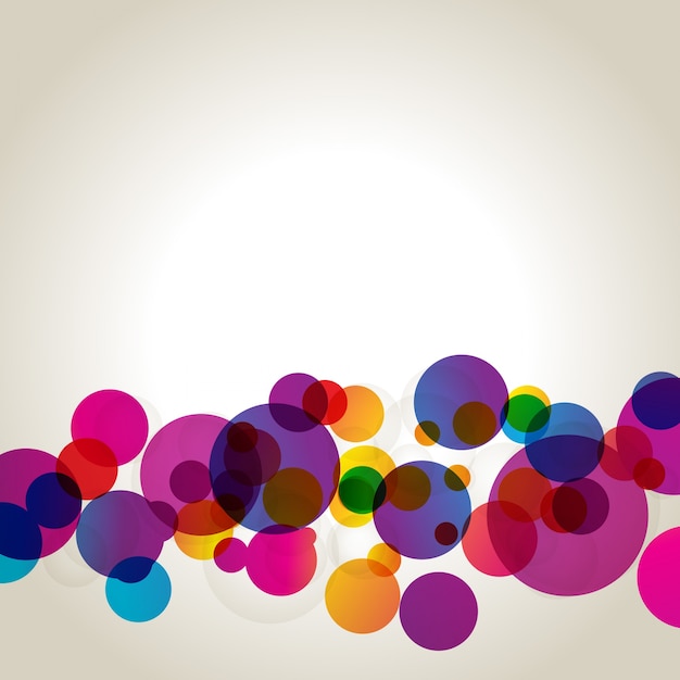 Free vector abstract background with colorful circles