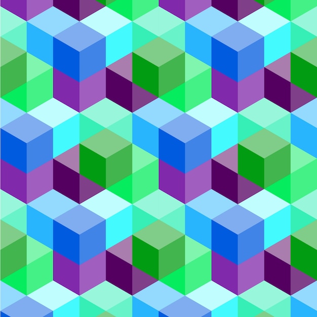 Abstract background with colorful cubes