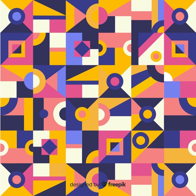 Абстрактный фон с красочной геометрической мозаикой