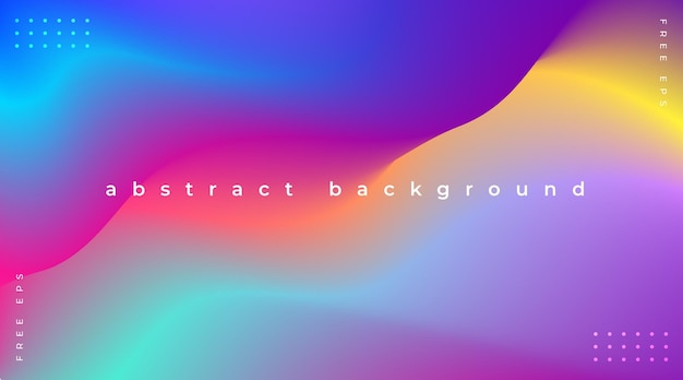 Free vector abstract background with colorful gradient waves