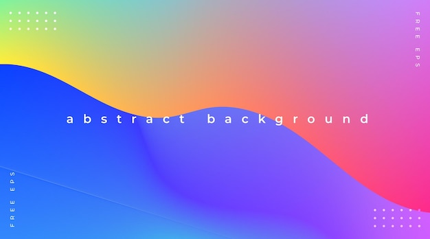 Free vector abstract background with colorful gradient waves