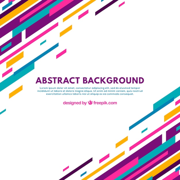 Free vector abstract background with colorful lines