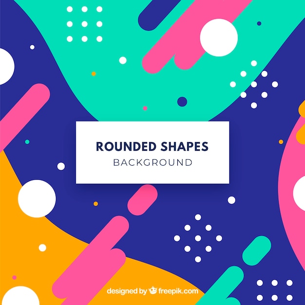 Abstract background with colorful rounded shapes