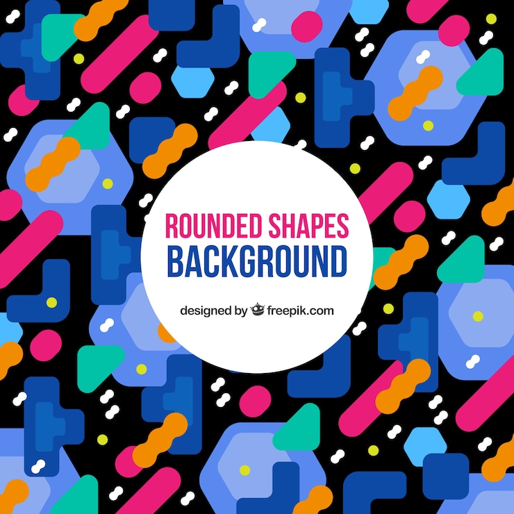 Free Vector abstract background with colorful rounded shapes