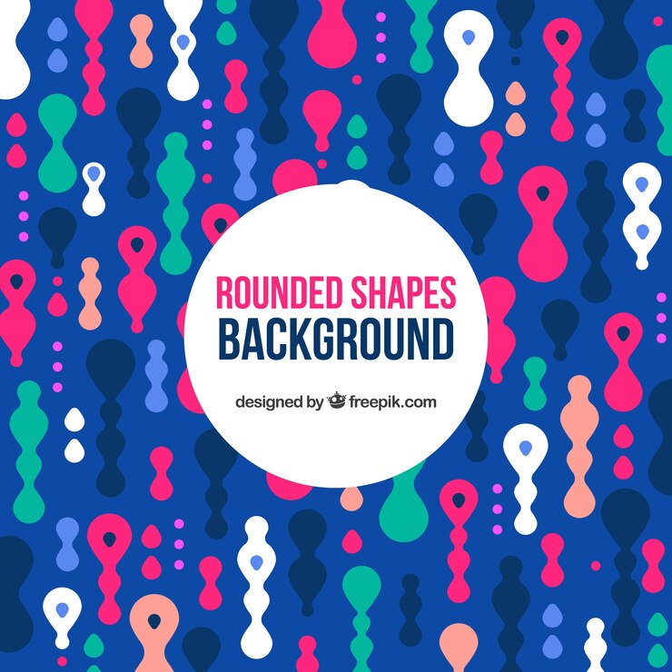 Free Vector abstract background with colorful rounded shapes