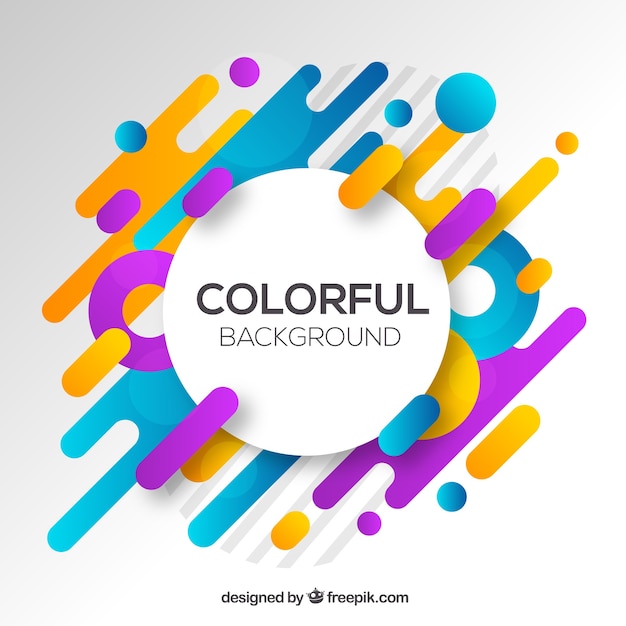 Free vector abstract background with colorful rounded shapes