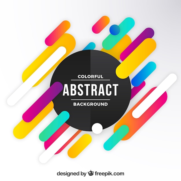 Abstract background with colorful rounded shapes