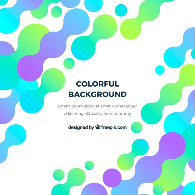 Abstract background with colorful rounded shapes