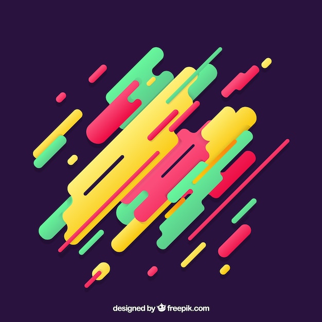 Free vector abstract background with colorful rounded shapes