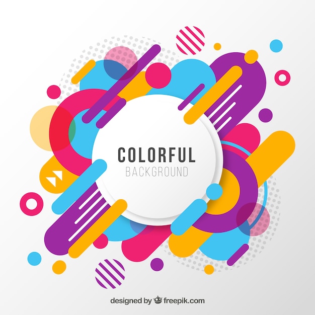 Free vector abstract background with colorful style