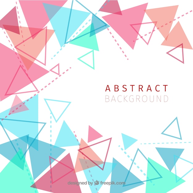 Free vector abstract background with colorful triangles