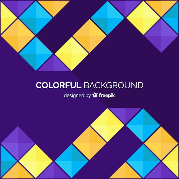 Abstract background with colorful triangles