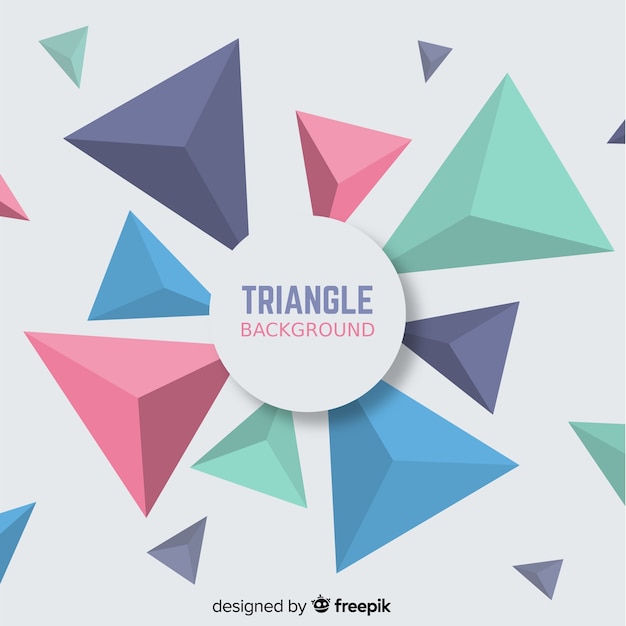 Free vector abstract background with colorful triangles