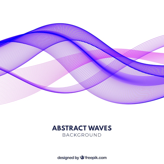 Free vector abstract background with colorful waves