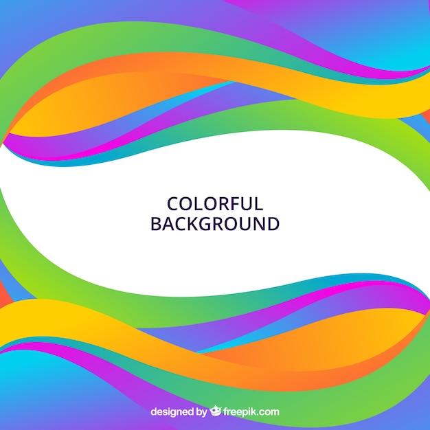 Free vector abstract background with colorful waves