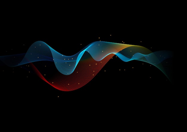 Abstract background with a colourful flowing lines design