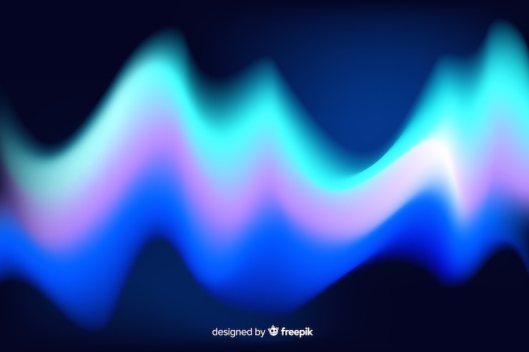 Free Vector abstract background with colourful northern lights