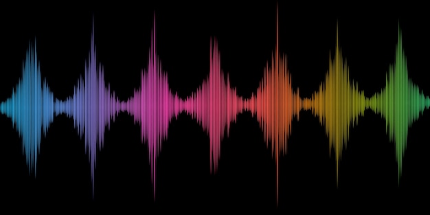 Abstract background with a colourful soundwaves design