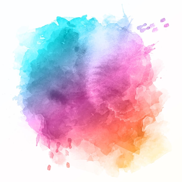 Free vector abstract background with a colourful watercolour splatter design