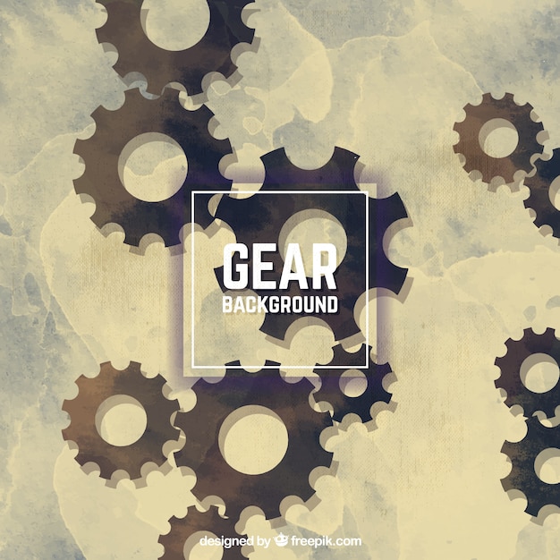 Free vector abstract background with dark gears