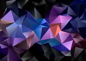 Free vector abstract background with a dark low poly geometric design