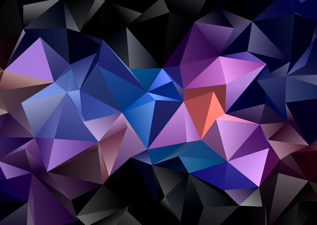 Abstract background with a dark low poly geometric design