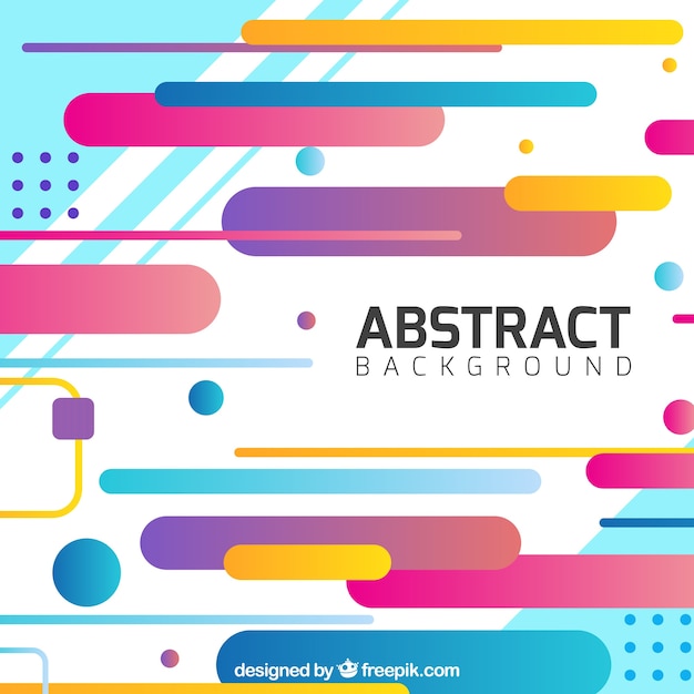 Abstract background with different shapes