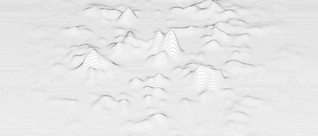 無料ベクター 白い背景の上の歪んだ線の形と抽象的な背景