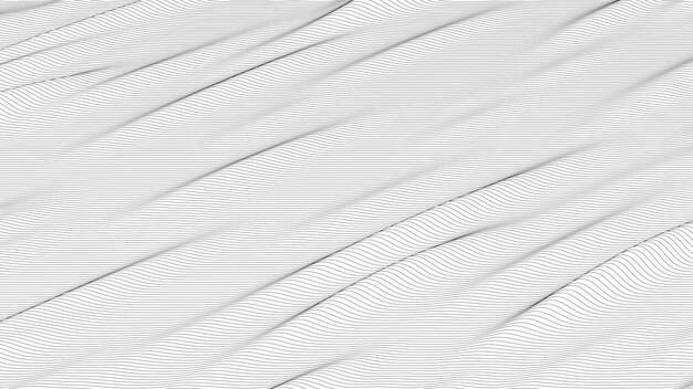 Abstract background with distorted line shapes on a white background Monochrome sound line waves