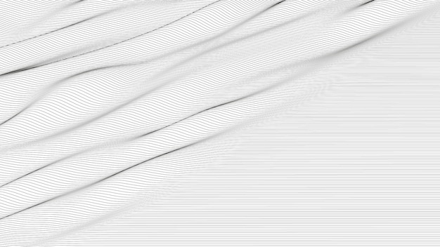 Free vector abstract background with distorted line shapes on a white background monochrome sound line waves