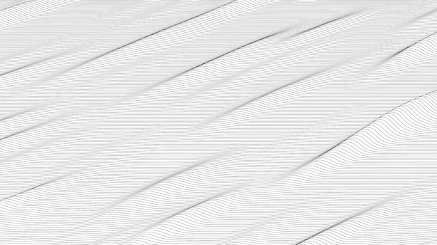 Abstract background with distorted line shapes on a white background Monochrome sound line waves