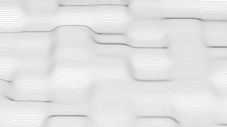 Free Vector abstract background with distorted line shapes on a white background monochrome sound line waves