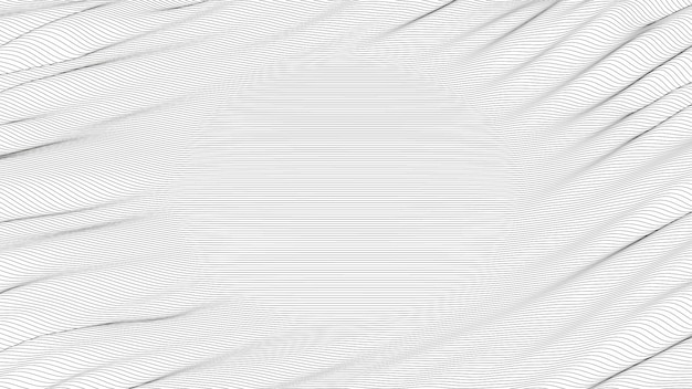 Abstract background with distorted line shapes on a white background Monochrome sound line waves