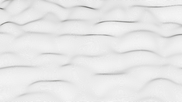 Free vector abstract background with distorted line shapes on a white background monochrome sound line waves