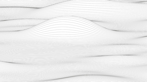 Абстрактный фон с искаженными формами линий на белом фоне Монохромные звуковые волны
