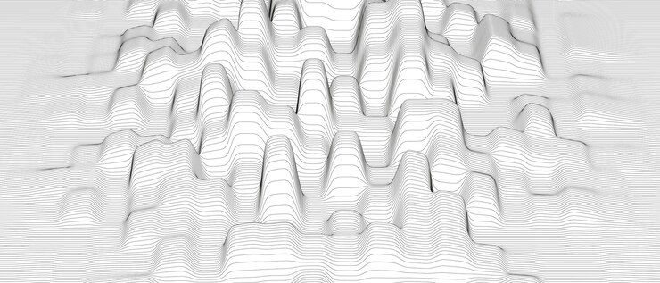 Free Vector abstract background with distorted line shapes on white background.
