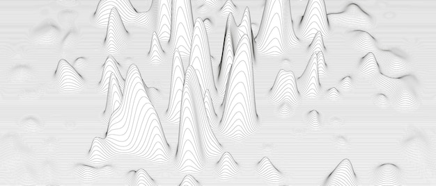 Free vector abstract background with distorted line shapes on white
