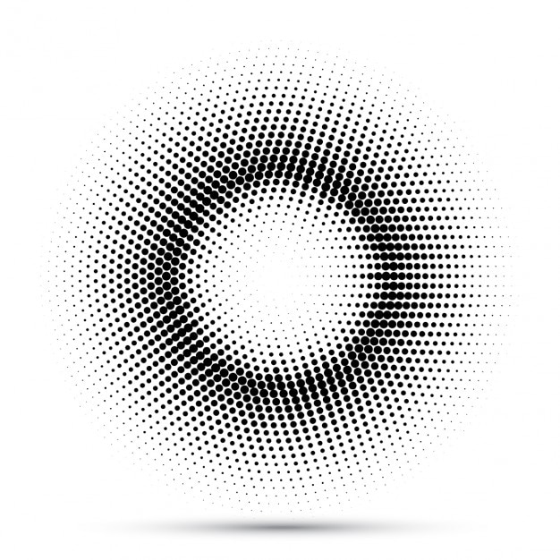 Free vector abstract background with dots that make up a circle