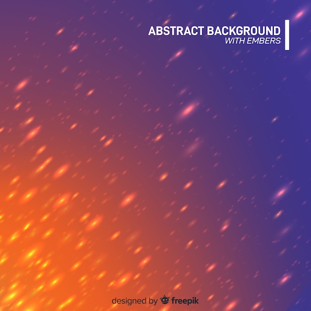 Free vector abstract background with embers