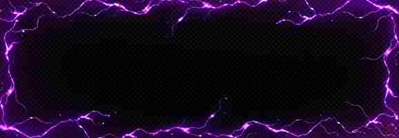 Free vector abstract background with frame of lightnings