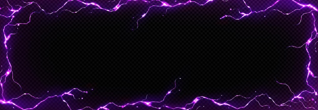 Бесплатное векторное изображение Абстрактный фон с рамкой из молний