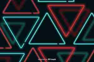 Free vector abstract background with geometric neon shapes