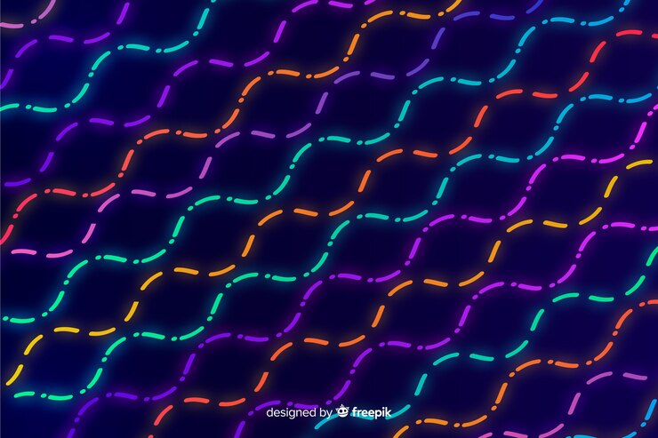 Free Vector abstract background with geometric neon shapes
