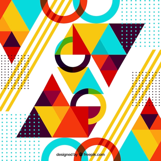 Free vector abstract background with geometric shapes